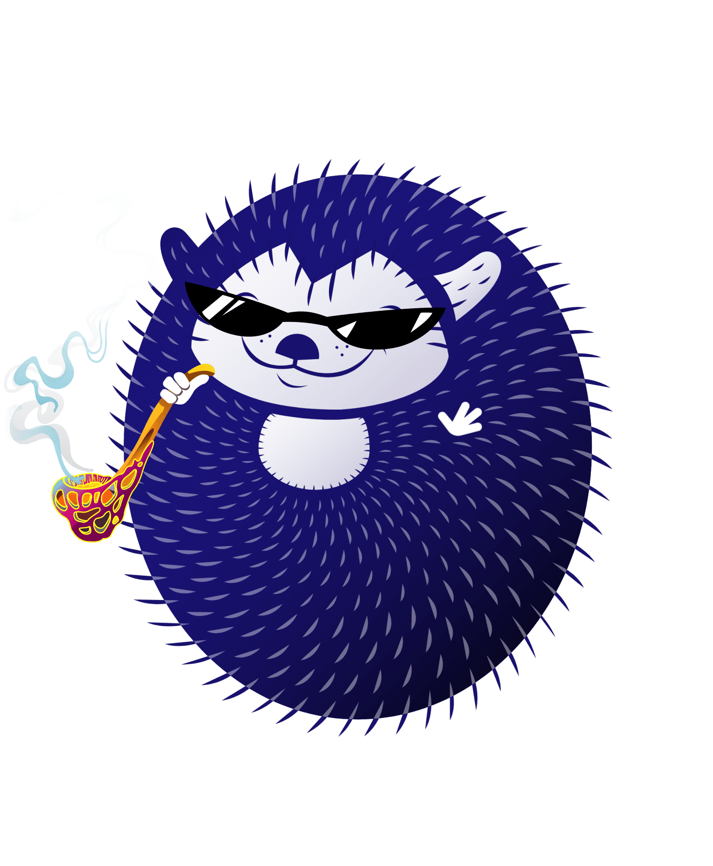 Hedgie with color #18116e