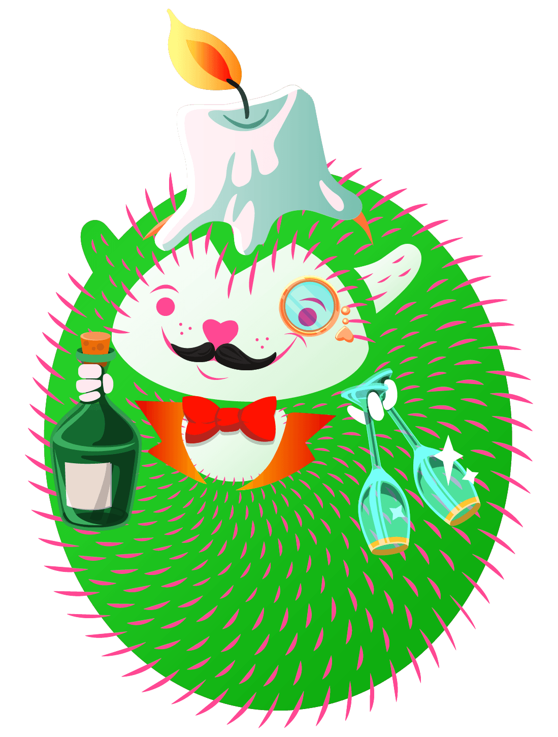 Hedgie with color #22ca24