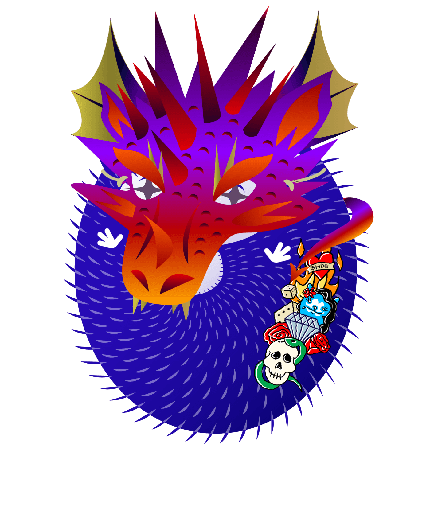 Hedgie with color #2409ae