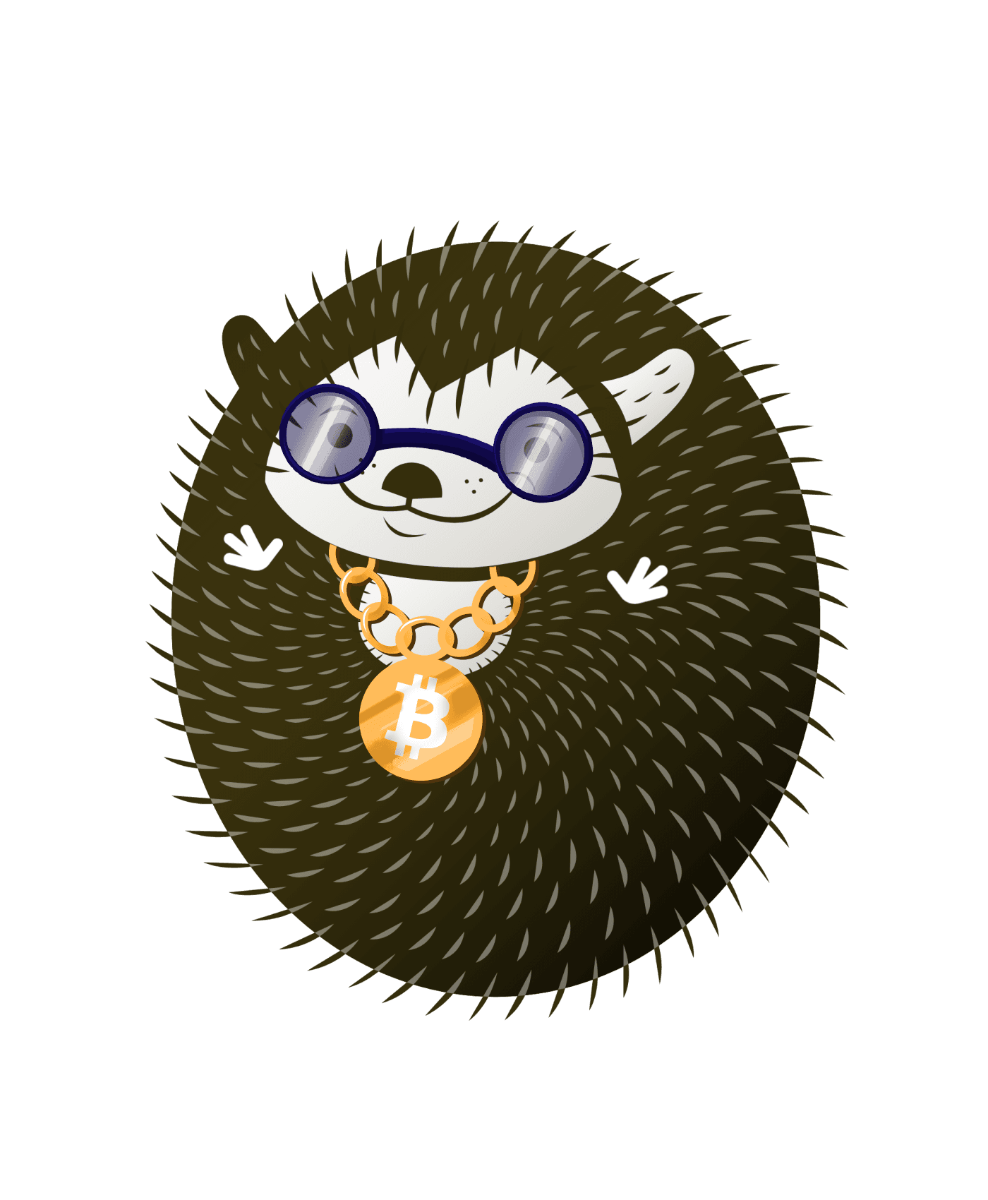 Hedgie with color #352e0c