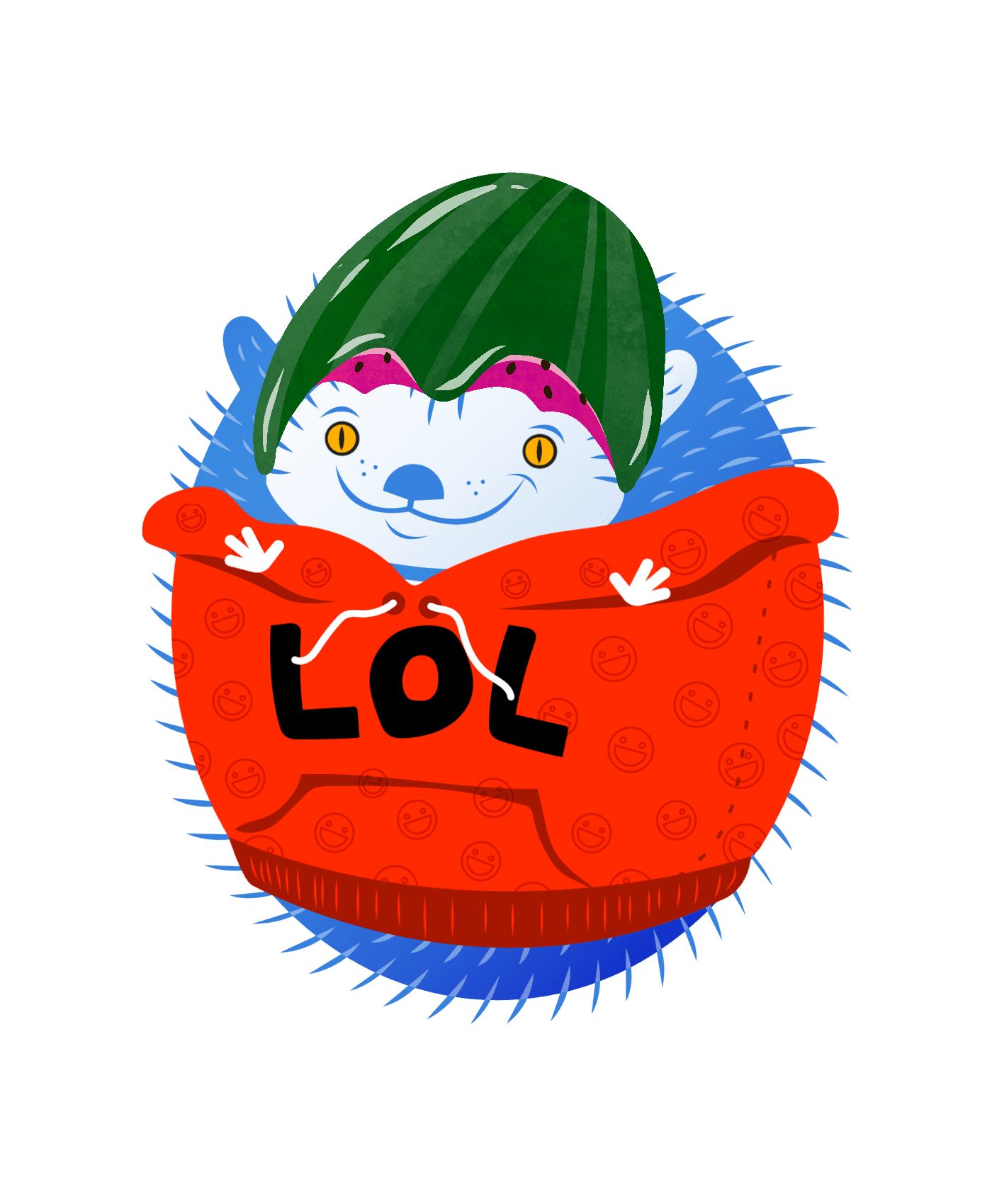 Hedgie with color #3682de